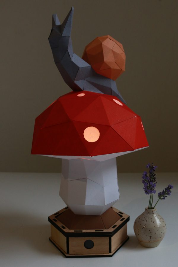 Lampe champignon et escargot papier lampe origami
