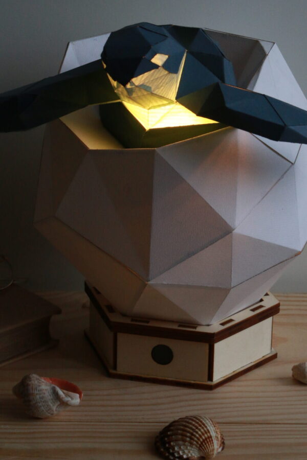 lampe origami 3d tortue idéal décoration chambre enfant adulte