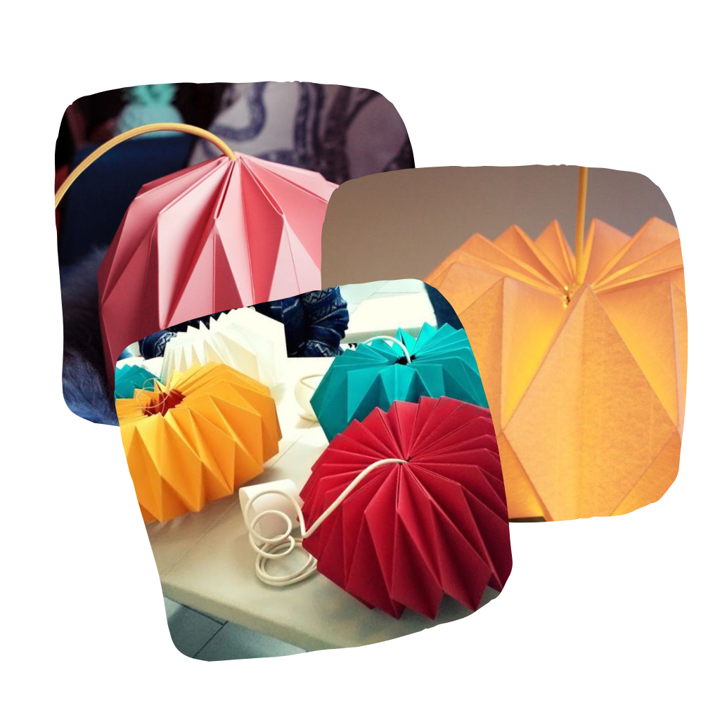 origami papier coloré lampe origami à faire soi même