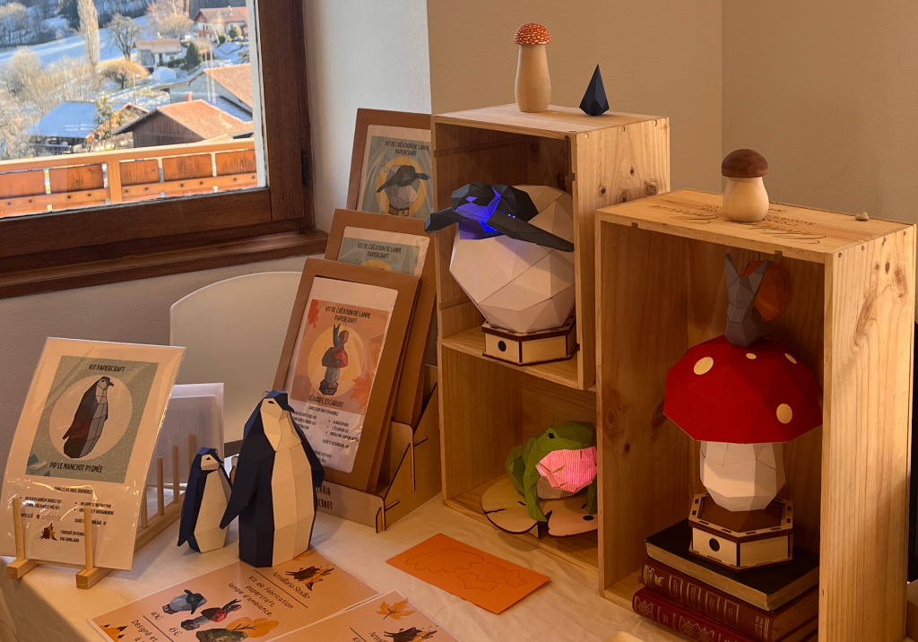 présentation de la boutique papercraft lampe papier origami produits fabriqués en France